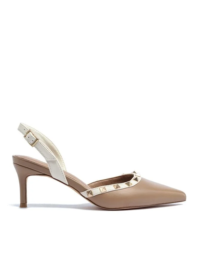 FYOR Stylish Pointed Studded Pump AJ 004